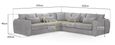 Mirabel Large Corner Sofa - Grey Fabric