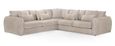 Mirabel Large Corner Sofa - Mocha Fabric