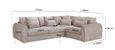 Mirabel Corner Sofa - Mocha Fabric - LHF