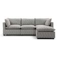 Moda Corner Sofa - Light Grey Boucle Fabric