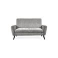 Monza Grey Mobus Fabric Sofa - 2 Seater