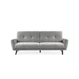 Monza Grey Mobus Fabric Sofabed - 3 Seater - Click-Clack