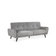 Monza Grey Mobus Fabric Sofabed - 3 Seater - Click-Clack