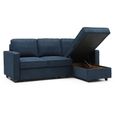 Myles Sofa Bed - Themis Blue Soft Weave Fabric - Corner