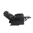 Myra Manual Recliner Armchair - Black Faux Leather
