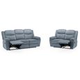 Myra Manual Recliner Sofa Set - Grey Fabric - 3+2 Seater