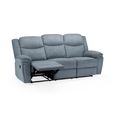 Myra Manual Recliner Sofa - Grey Fabric - 3 Seater