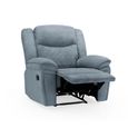 Myra Manual Recliner Armchair - Grey Fabric
