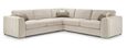 Naples Large Corner Sofa - Beige Fabric