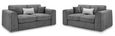 Naples Sofa Set - Grey Fabric - 3+2 Seater
