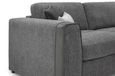 Naples Large Corner Sofa - Grey Fabric