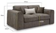 Naples Sofa - Mocha Fabric - 2 Seater