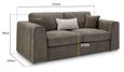 Naples Sofa - Mocha Fabric - 3 Seater