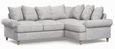 Narva Dove Grey Fabric 2 Corner 1 Sofa