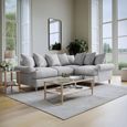 Narva Dove Grey Fabric 2 Corner 1 Sofa