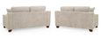 Nebraska Sofa Set - Beige Fabric - 3+2 Seater