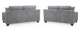 Nebraska Sofa Set - Slate Grey Fabric - 3+2 Seater