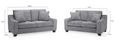 Nebraska Sofa Set - Slate Grey Fabric - 3+2 Seater