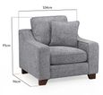 Nebraska Armchair - Slate Grey Fabric