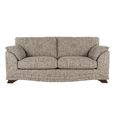 Nicole Fabric Sofa - 3 Seater - Lassie Mocha Fabric - Walnut Legs