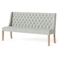Normandy Sofa - Beige Fabric Button Back