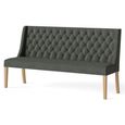 Normandy Sofa - Charcoal Fabric Button Back