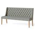 Normandy Sofa - Grey Fabric Button Back