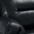 Novie Sofa Set - Black Faux Leather - 3+2 Seater