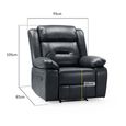 Novie Armchair - Black Faux Leather
