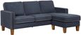 Nowata Bowen Blue Chenille Fabric Sectional Sofa - DA036SEC-BLUK