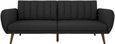 Nowata Brittany Dark Grey Linen Futon Sofa Bed - 2115029NUK