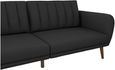 Nowata Brittany Dark Grey Linen Futon Sofa Bed - 2115029NUK
