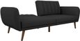 Nowata Brittany Dark Grey Linen Futon Sofa Bed - 2115029NUK