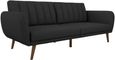 Nowata Brittany Dark Grey Linen Futon Sofa Bed - 2115029NUK
