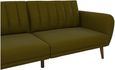 Nowata Brittany Green Linen Futon Sofa Bed - 2115329NUK