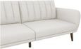 Nowata Brittany Light Grey Linen Futon Sofa Bed - 2115429NUK
