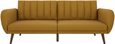 Nowata Brittany Mustard Linen Futon Sofa Bed - 2115929NUK