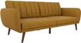 Nowata Brittany Mustard Linen Futon Sofa Bed - 2115929NUK