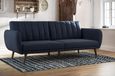 Nowata Brittany Navy Linen Futon Sofa Bed - 2115629NUK