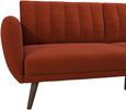 Nowata Brittany Orange Linen Futon Sofa Bed - 2115529NUK