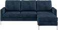 Nowata Chapman Blue Velvet Sectional Sofa - DA037SEC-BLUK
