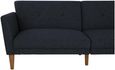 Nowata Regal Blue Linen Futon Sofa Bed - 2180629NUK