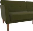 Nowata Regal Green Linen Futon Sofa Bed - 2180929NUK