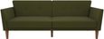 Nowata Regal Green Linen Futon Sofa Bed - 2180929NUK