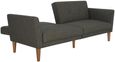 Nowata Regal Grey Linen Futon Sofa Bed - 2180429NUK