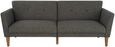 Nowata Regal Grey Linen Futon Sofa Bed - 2180429NUK
