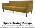 Nowata Regal Mustard Linen Futon Sofa Bed - 2180329NUK