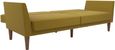Nowata Regal Mustard Linen Futon Sofa Bed - 2180329NUK