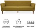 Nowata Regal Mustard Linen Futon Sofa Bed - 2180329NUK