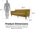 Nowata Regal Mustard Linen Futon Sofa Bed - 2180329NUK